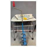 Ice Fishing Necessities - Hand Augger, Two Skimmers/Scoops, and Artic Fisherman Tip Up