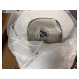 Two White Oblong Toilet Seats.  Unused. (One missing attachment pieces)