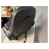 Forklift Seat. Adjustable, Seat Belt, Arm Rest, Back Storage Area. In very good condition
