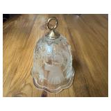Vintage Mikasa Christmas Etched Glass Bell