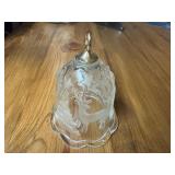 Vintage Mikasa Christmas Etched Glass Bell