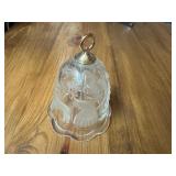 Vintage Mikasa Christmas Etched Glass Bell