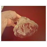 Vintage Mikasa Christmas Etched Glass Bell