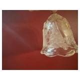 Vintage Mikasa Christmas Etched Glass Bell