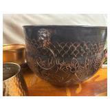 Four Unique Flower and Plant Containers with a Decorative Birdhouse