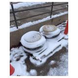 4 Large Concrete Landscaping Urns