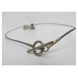 Impressive Sculptural Sterling Silver Modernist Pendant Necklace w/Faces