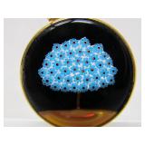 Beautiful Hand Made Art Glass Round Tree Pendant