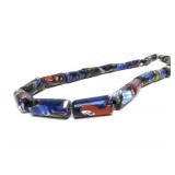 Great Looking Large Hand Blown Glass Bead Necklace #1