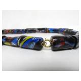 Great Looking Large Hand Blown Glass Bead Necklace #1