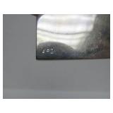 Larger Sculptural Sterling Silver & Amber Pendant