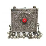 Antique Ornate Tibetan Prayer Box Gau Pendant