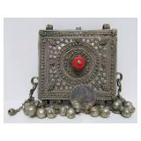 Antique Ornate Tibetan Prayer Box Gau Pendant