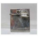 Larger Sculptural Sterling Silver & Amber Pendant