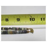 Large & Impressive Aztec/Mayan Style Carved Green Stone Pendant Necklace w/Carved Stone Beads