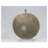 Large Vintage Sterling Silver Pendant w/Early Antique Paper Insert