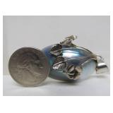 Sterling Silver Floral Pendant w/Mother of Pearl