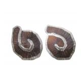 Larger Modernist Sterling Silver Earrings by Jan Suchodolski