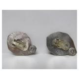 Larger Modernist Sterling Silver Earrings by Jan Suchodolski