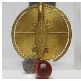 Large African Necklace w/Alligator Pendant & Beautiful Stone Beads