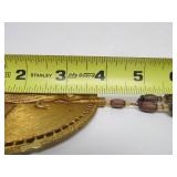 Large African Necklace w/Alligator Pendant & Beautiful Stone Beads