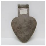 LARGE Antique Genuine Turkoman Silver Heart Pendant