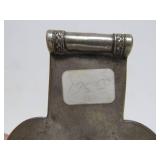 LARGE Antique Genuine Turkoman Silver Heart Pendant