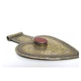 LARGE Antique Genuine Turkoman Silver Heart Pendant