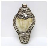 Large Vintage Tibetan Silver Conch Shell Pendant