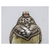 Large Vintage Tibetan Silver Conch Shell Pendant