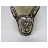 Large Vintage Tibetan Silver Conch Shell Pendant