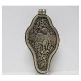Large Vintage Tibetan Silver Conch Shell Pendant