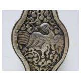 Large Vintage Tibetan Silver Conch Shell Pendant