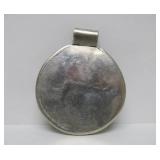 Lovely Vintage Mid Century Turquoise & Sterling Silver Mosaic Pendant