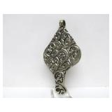 Vintage Tibetan Shell-Form Pendant w/Turquoise