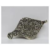 Vintage Tibetan Shell-Form Pendant w/Turquoise