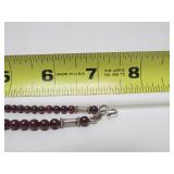 Large Multi Strand Tribal Silver & Garnet Necklace