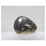 Modernist Sterling Silver Face Pendant