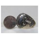 Modernist Sterling Silver Face Pendant