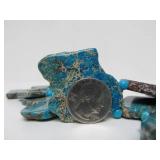 Great Looking Necklace w/Large Genuine Turquoise Slab Beads