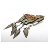 Large Antique Genuine Turkoman Silver Horse Pendant