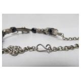 Excellent Berber/Moroccan Silver Pendant Necklace w/Handblown Glass Beads