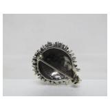 Very Cute Heavy Sterling Silver Hedgehog Brooch