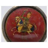 Old Vintage Sterling Silver Pendant w/ 19th Century Moghul Painting Cased Inside