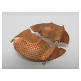 Beautiful Sculptural Modernist Handmade Copper & Sterling Silver Brooch