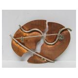 Beautiful Sculptural Modernist Handmade Copper & Sterling Silver Brooch