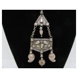 Large Vintage Bedouin Silver Pendant