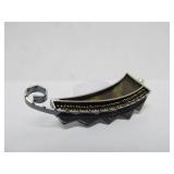 Sculptural Modernist Sterling Silver Brooch w/Pearl