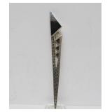 4.25" Retro Geometric Sterling Silver Brooch w/Black Insert