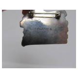 Brutalist Vintage Sterling Silver, Copper & Bronze Brooch by Duke Klassen